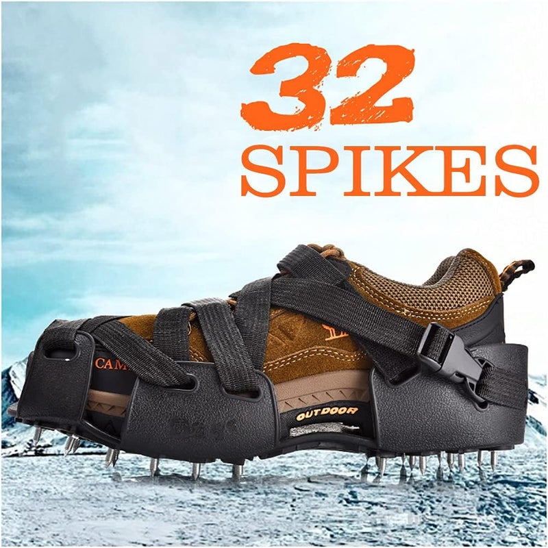 TRINKA Spiked Shoes for Resinous Coatings, Epoxy Floor, Overlays, Cover Installation, Spiked Screeding Sanda,Ice Crampons, Black - Image 3